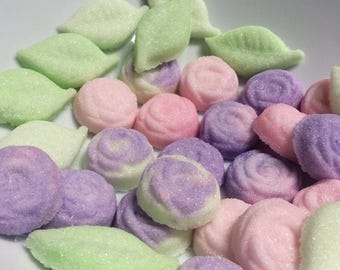 Sugar Cube ROSES and LEAF for Tea.Coffee.Weddings.Baby Showers and Party's