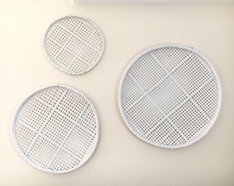 Giant Winnowing Basket PICK SIZE White Woven Vintage Large Wall Hanging Decor Boho Chic 18 26 30 32 inch
