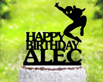 Spiderman Cake Topper,Spiderman Birthday Cake Topper,Spiderman Party,SuperHero Cake Topper,Custom Cake Topper,Spiderman decoration (2094)