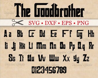 write in the godfather font