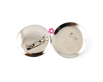 Silver 10 prong Supports x 28mm round cabochon (5B)