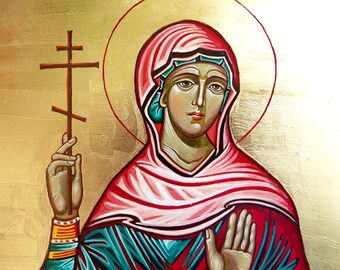 Saint Victoria original handpainted Icon, 8x10 inches, MADE TO ORDER