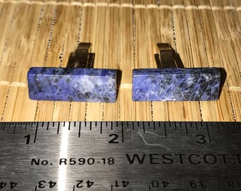 Sodalite cufflinks Handmade