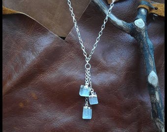 Selenite trio necklace