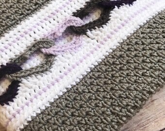 Chainlink Heart Baby Crochet Blanket, Heart Crochet Blanket, Heart Blanket, Baby Heart Blanket, Crochet Baby Blanket, Crochet Heart Afghan