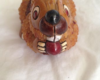 Vintage Ceramic Rabbit, Artesania Rinconada, Made in Uruguay, 1980's Ceramic Bunny, Earthenware Rabbit, Mother's Day Gift