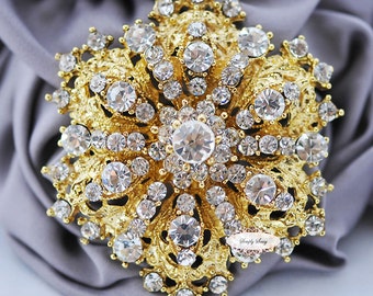 Rhinestone Brooch Pin - Flatback Supply - Flatback Embellishment Button - Wedding Brooch - Wedding Jewelry Supply - RD109