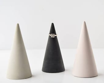 Concrete Jewelry Cone - Ring Holder - Jewelry Holder - Watch Holder - Modern Decor