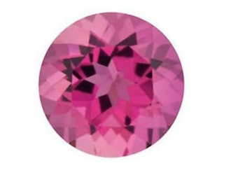 Natural Pink Tourmaline Round Loose Gemstones (1.5mm - 8mm)