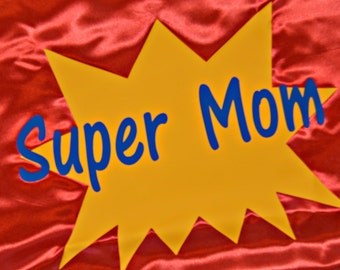 Adult Custom Superhero Cape with 1 or 2 words plus shape!