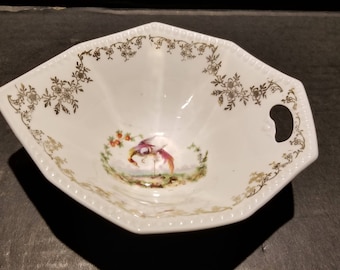 Ornate Porcelain Lemon Serving Bowl