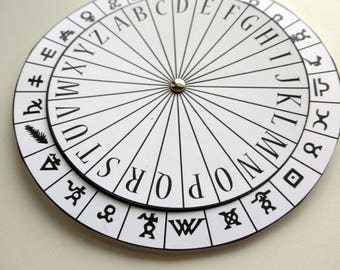 Symbols Spy Decoder Cipher Wheel Printable - Ancient Writings Secret Agent Coded Message Encoder Decryption Digital File