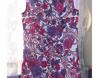Handmade 1960s dress in original 60s fabric!