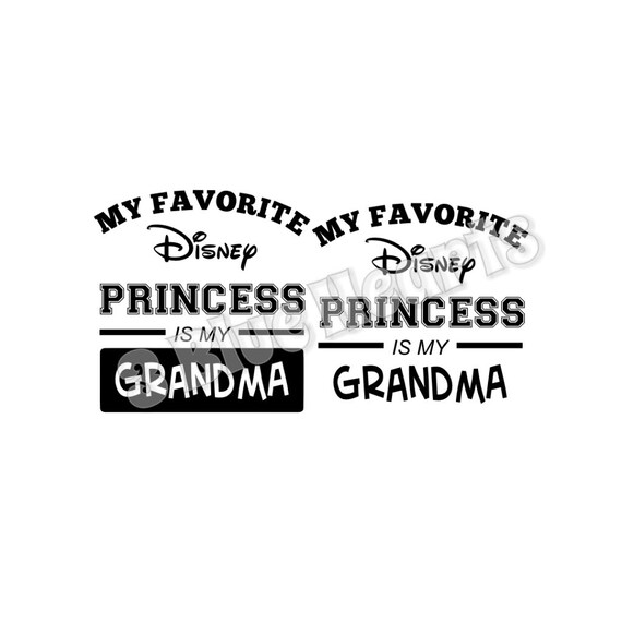 Download Favorite Disney Princess is my Grandma svg dxf pdf studio