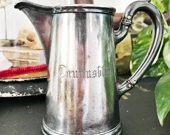 Antique Hotel Silver Pitcher
