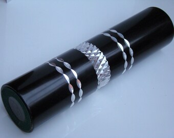 CONRAH CRYSTILLIUM Large Black Anodised Aluminium Vase Made in ENGLAND Not Wales this example!!