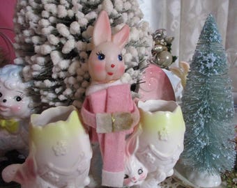 Sweet Old Pixie Elf-Bunny-Easter-Christmas-Pretty Pink-Japan-Rabbit-Original Tag