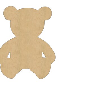 wood teddy bear cutout