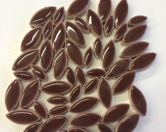 Burnt Sienna Petals-50g//petal tile// ceramic petals