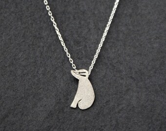 Edge of the woods tiny badger necklace