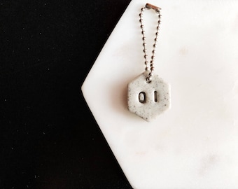 Geometric Stamped Keychain