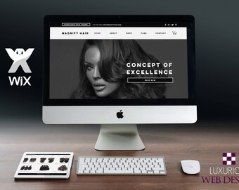 Magnify Hair - Hair Extensions Website, Hair Weave Website, Wix Template, Wix Theme, Wix Website Design, Website Template, Hair Weave Store