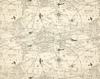 Vintage Maps Print Crib Sheet