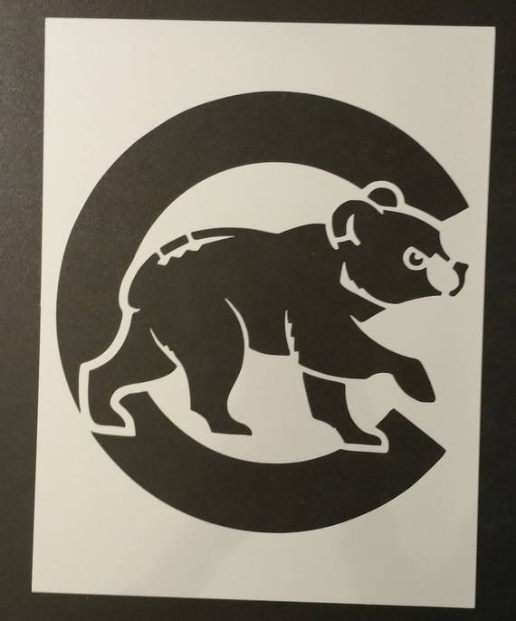 Chicago Cubs Bear Cub Cubbies Custom Stencil FAST FREE