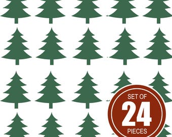 Christmas tree stickers, Envelope seals, holiday stickers, Tree Stickers, Christmas Stickers, Winter Stickers, Holiday Stickers, Tree Labels
