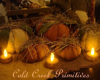 Primitive Pumpkin Patch With Crow