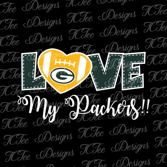 Download Love My Packers Green Bay Packers Football SVG File