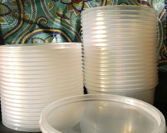 Slime containers ,8 oz deli containers with lids, plastic containers,slime tubs