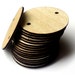 50 THIN 1" x 1/32" Wooden Circle 2 2mm Holes Craft Disc Flat Hard Shape Wafer Laser Cut Tags