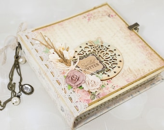 Gift for Grand-Parents, Premade Scrapbook, Vintage Scrapbook Album, Photo Album, Mini Album, Scrapbook Album, Mini Scrapbook, READY TO SHIP