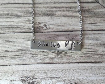 Softball Necklace, Team Jewelry, Coach Gift, Custom Sport Necklace, Personalized Necklace, Baseball Mom Necklace, Team Gift