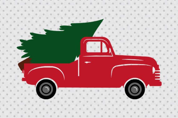 Download Christmas truck svg Vintage Truck svg Old Pickup Truck svg