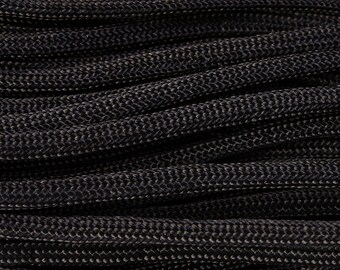 4mm black parachute cord - rope - Paracord - Para cord - 10 feet / 3 meters / 3.33 yards (1457)