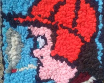 9x7 Smoking hunter hooked rug reduced 25%