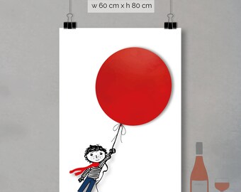 print - red balloon (60 x 80cm)