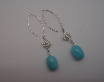 Amazonite and Sterling Silver Earrings