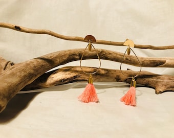 Dangle drop earrings pink Spring18