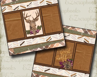 THE BUCK - 2 Premade Scrapbook Pages - EZ Layout 654