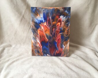 Red and Blue Dipped Canvas