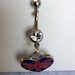 ON SALE BELLY Ring, United Kingdom Union Jack Heart-Shaped Flag, "Show your pride"
