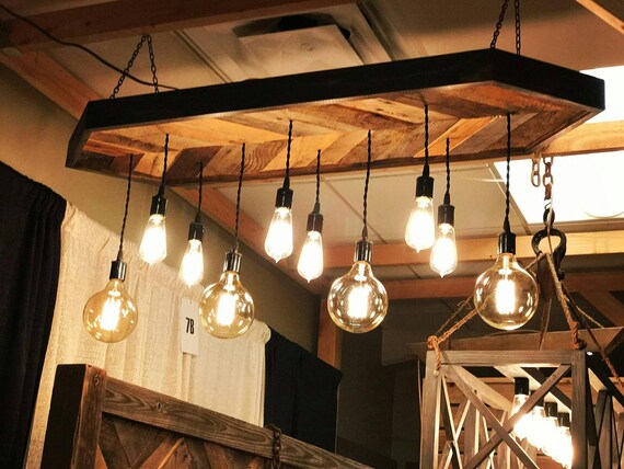 Chevron Pendant Light Chandelier Reclaimed Wood Canopy and Chevron Pendant Light Chandelier Reclaimed Wood Canopy and