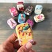 Script, mini traveling tin for sewing and needlework accesories, embroidery supplies