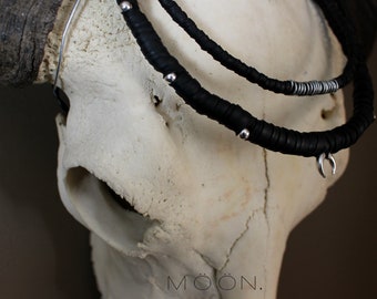Handmade rubber & claw necklace