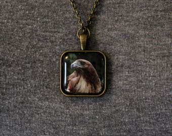 Red Tailed Hawk "Ladyhawk" Pendant Necklace