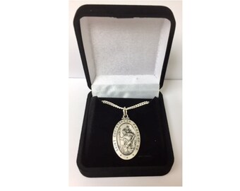 St. Christopher Medal Sterling Silver Patron Saint Personalized Engraved Free