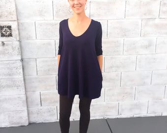 Tunic - Women's Tunic Top - Cute Tunic - Tunic with Pockets - Tunic Dress - Fall Tunic - Stylish Tunics